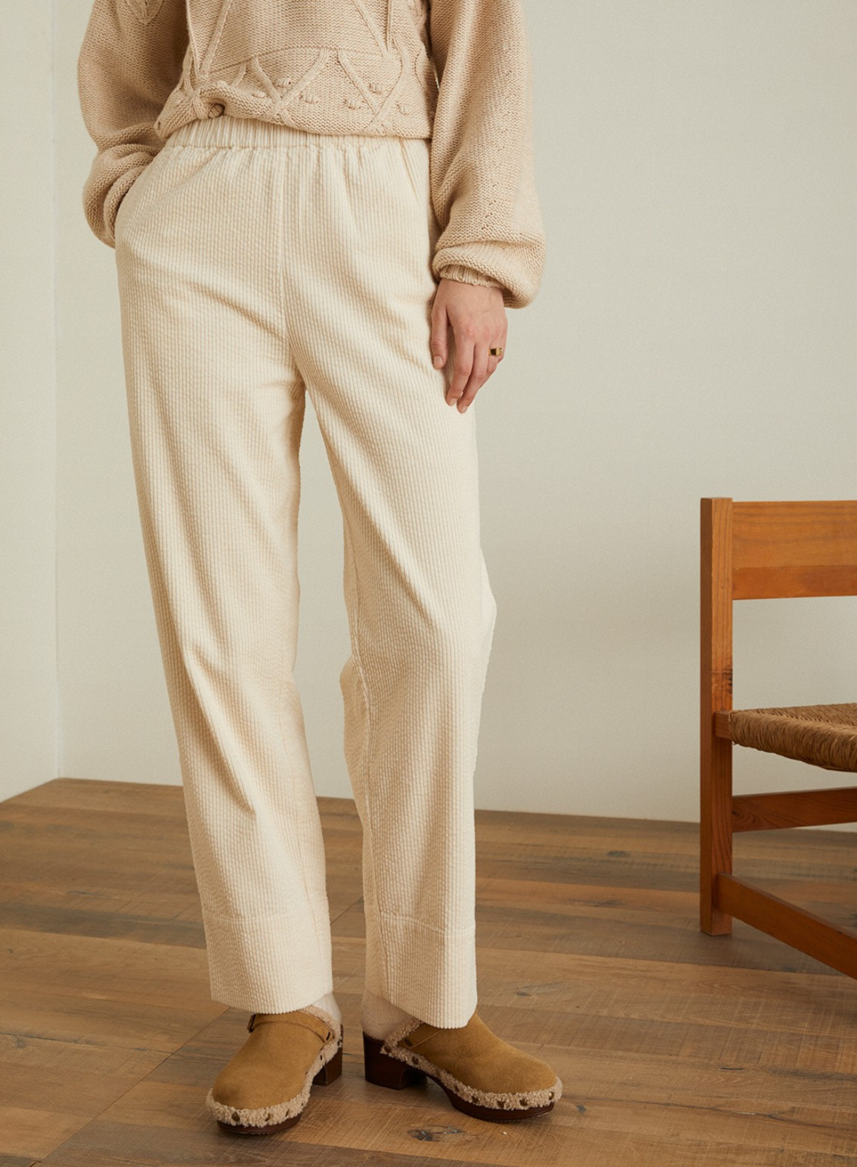 Solange Trousers in Ecru from Yerse