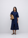 Hanoi Midi Dress in Navy from Yerse