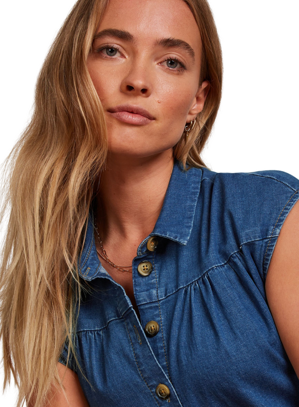 Amy Jumpsuit Chambray in Denim Blue from King Louie