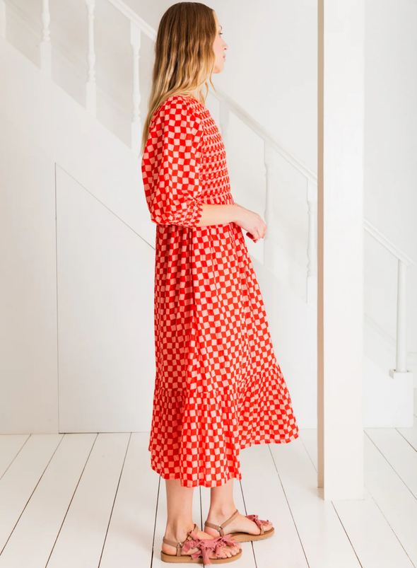 Ivy Dress in Red/Pink from Bonté