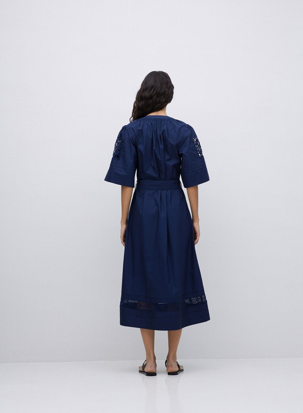 Hanoi Midi Dress in Navy from Yerse