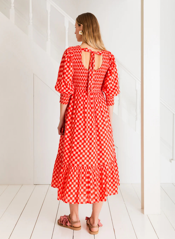 Ivy Dress in Red/Pink from Bonté