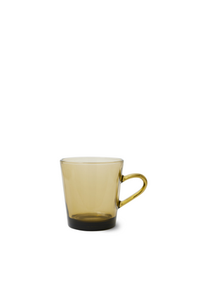 70's Glassware Coffee Cup in Mud Brown from HK Living