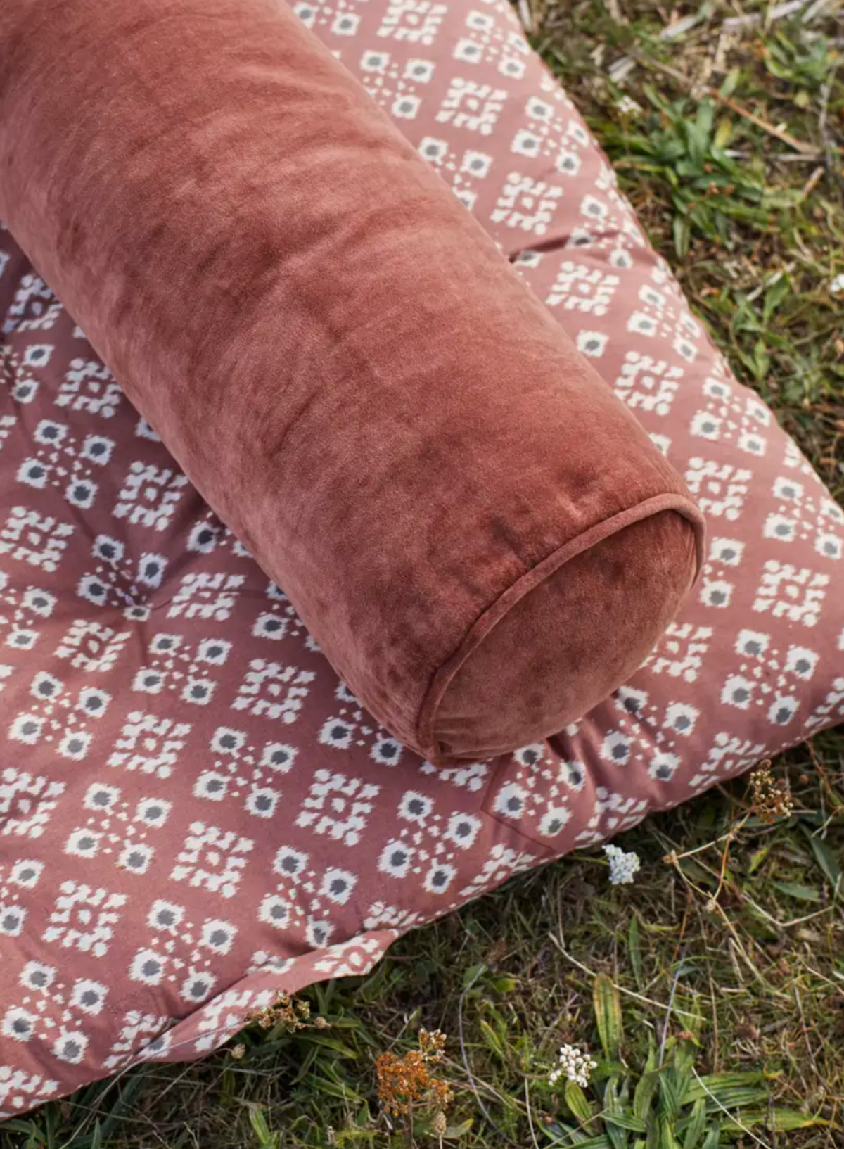 Rose Velvet Bolster Cushion from Madam Stoltz