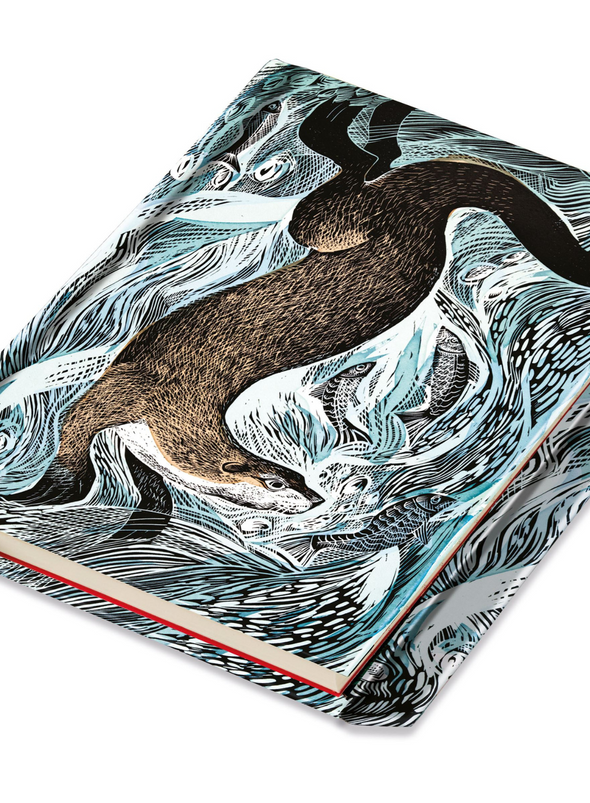 Angela Harding Fishing Otter Foiled Ruled A5 Journal