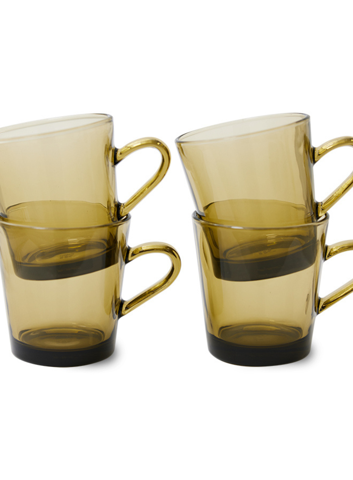 70's Glassware Coffee Cup in Mud Brown from HK Living