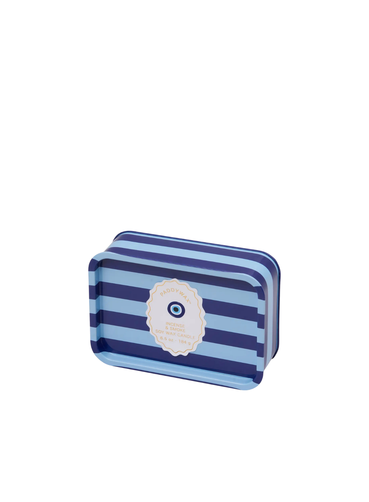 A Dopo 6.5oz Eye Printed Tin Candle - Incense & Smoke from Paddywax