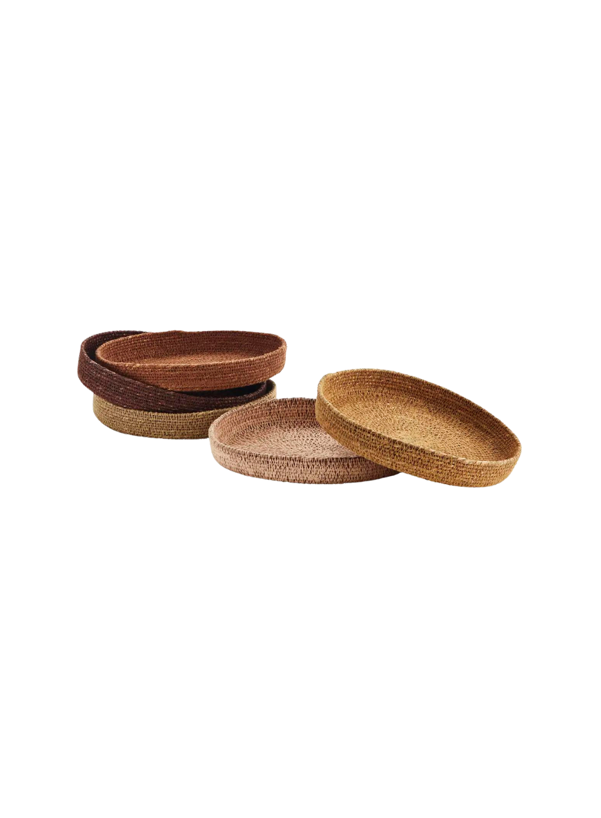 Ailsa Seagrass Tray Brown, orange, powder, yellow, hemp from Madam Stoltz