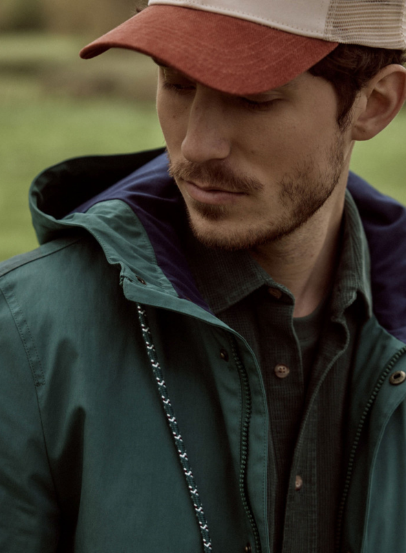 Gresigne Cotton Outerwear in Green from Faguo