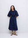 Hanoi Midi Dress in Navy from Yerse