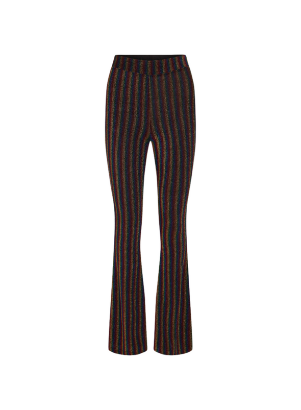 Border Flared Pants Alma Lurex in Multi Colour from King Louie