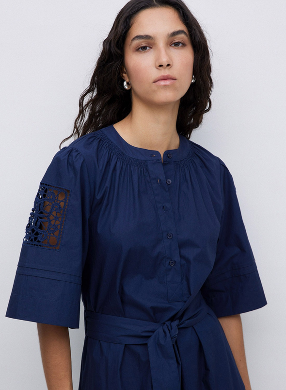 Hanoi Midi Dress in Navy from Yerse