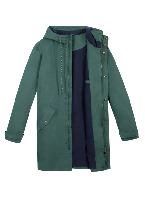 Gresigne Cotton Outerwear in Green from Faguo