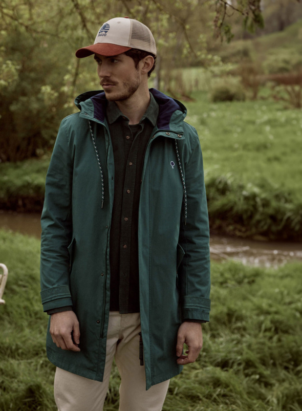 Gresigne Cotton Outerwear in Green from Faguo