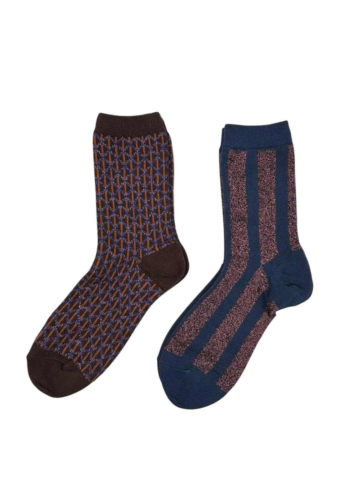 Brown Leipzig & Denim Berlin Sock Box from Sixton