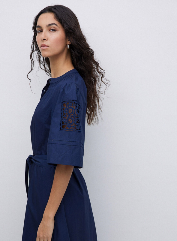 Hanoi Midi Dress in Navy from Yerse