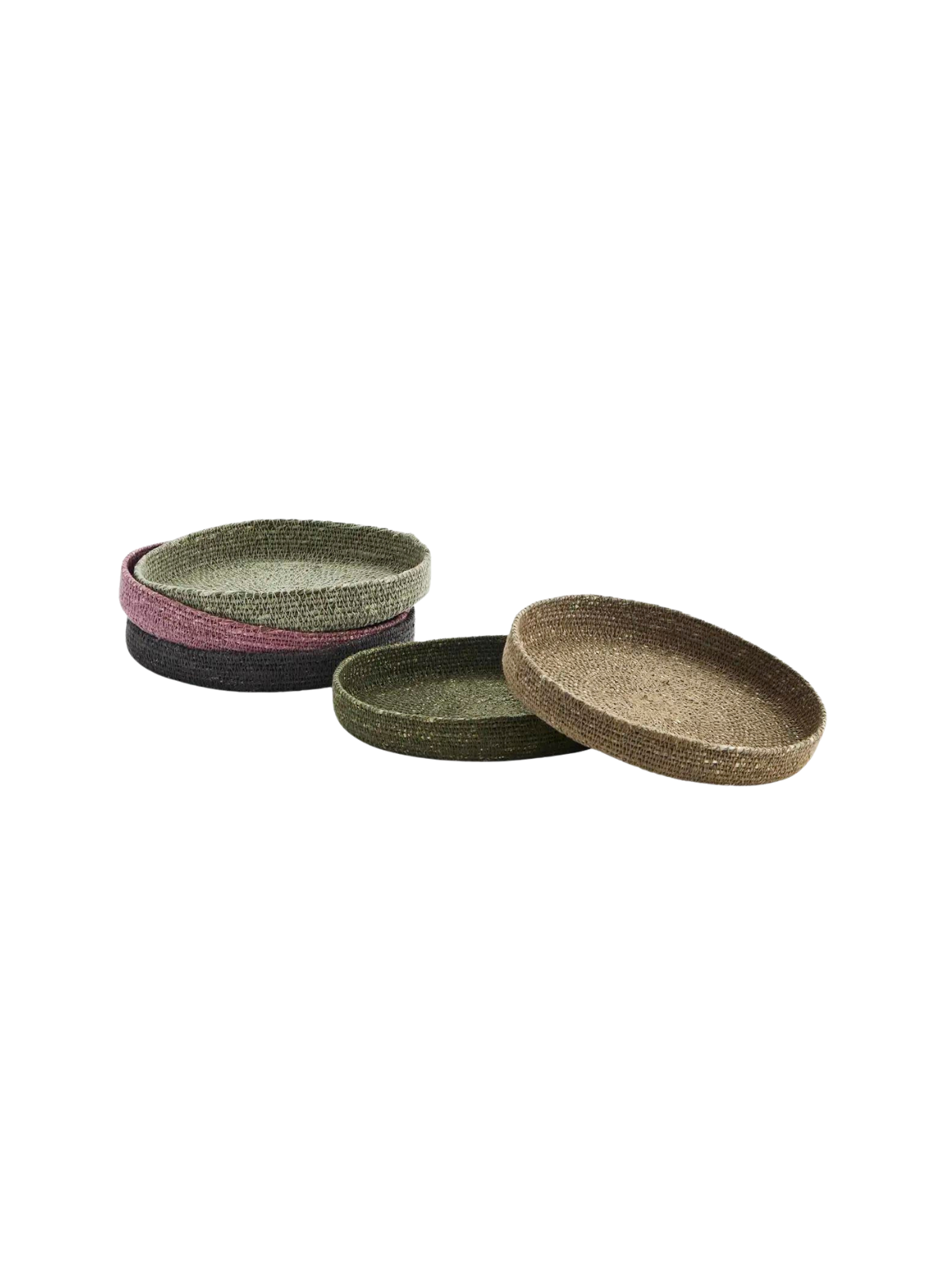 Hannah Seagrass Tray  Khaki, sage, charcoal, purple, green from Madam Stoltz