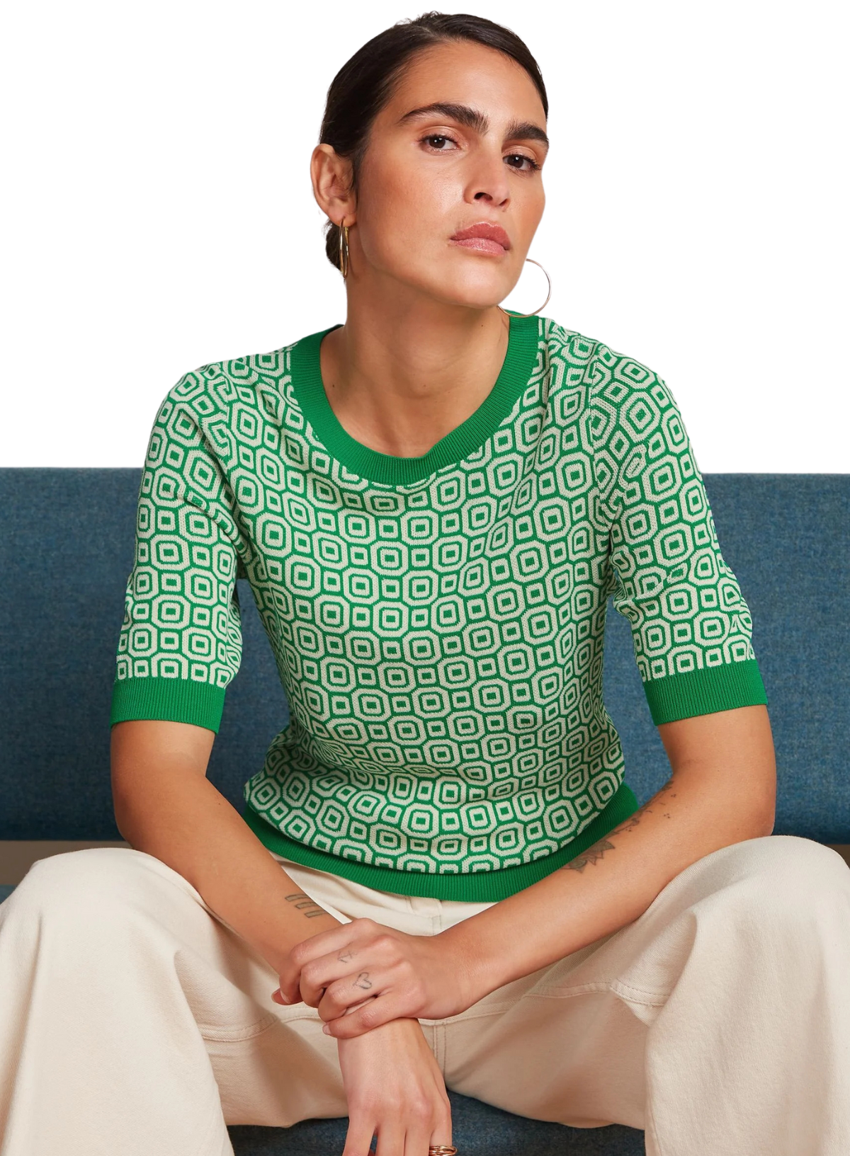Agnes Top Torre in Very Green from King Louie
