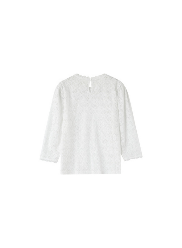 Navy Lace Top in Ecru from Grace & Mila