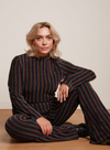 Border Flared Pants Alma Lurex in Multi Colour from King Louie