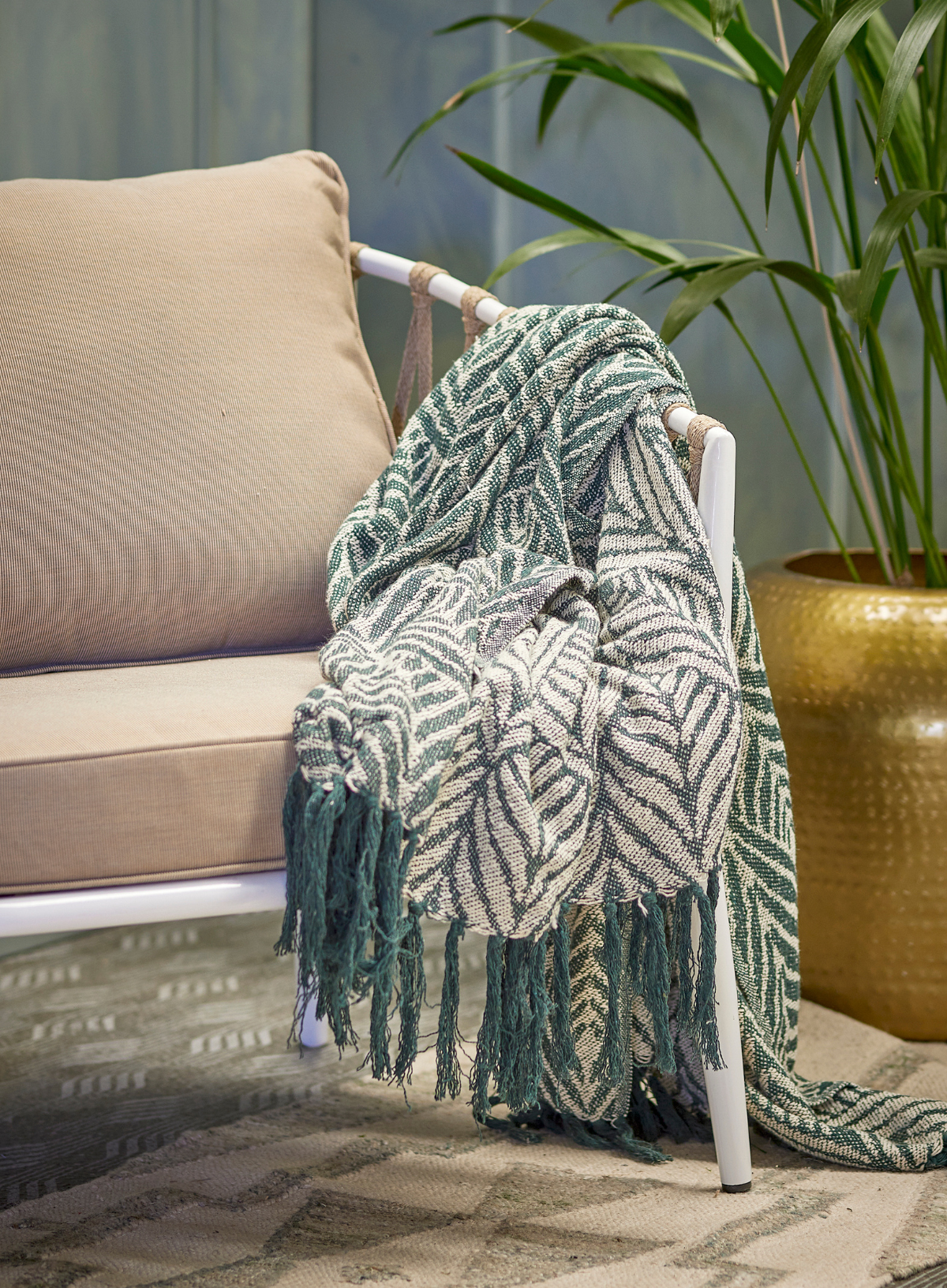 Ugento Recycled Green Throw