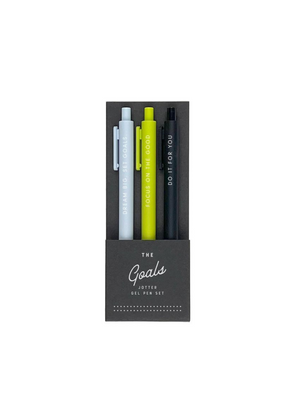 The Goals Jotter Gel Pen: Set of 3 from Ruff House Print Shop