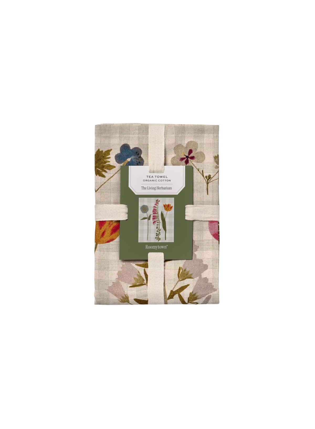 Roomytown Organic Cotton Tea Towel - the Living Herbarium