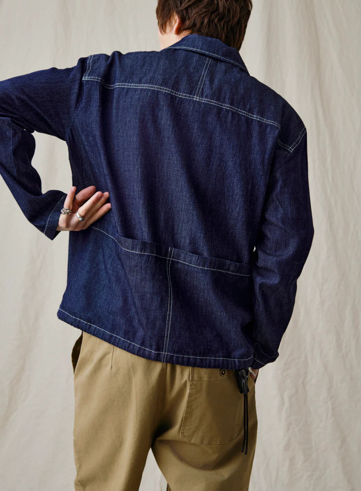 Anerkjendt Otto Chambray Overshirt in Sky Captain