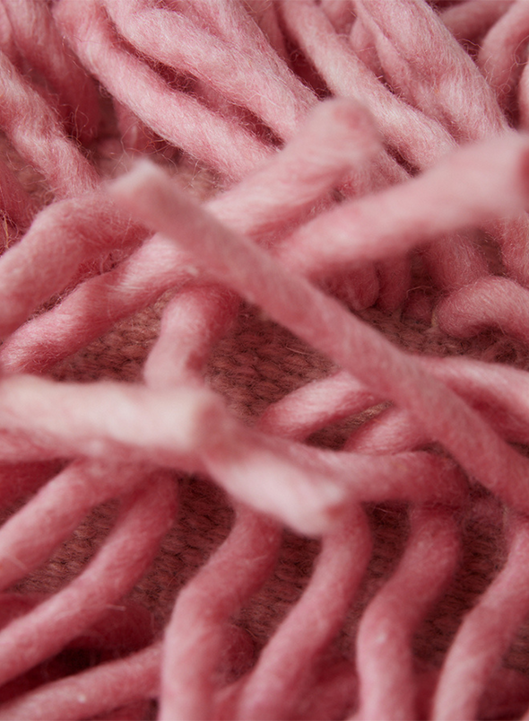 Rugged Cushion in Pink 60x40cm from HK Living