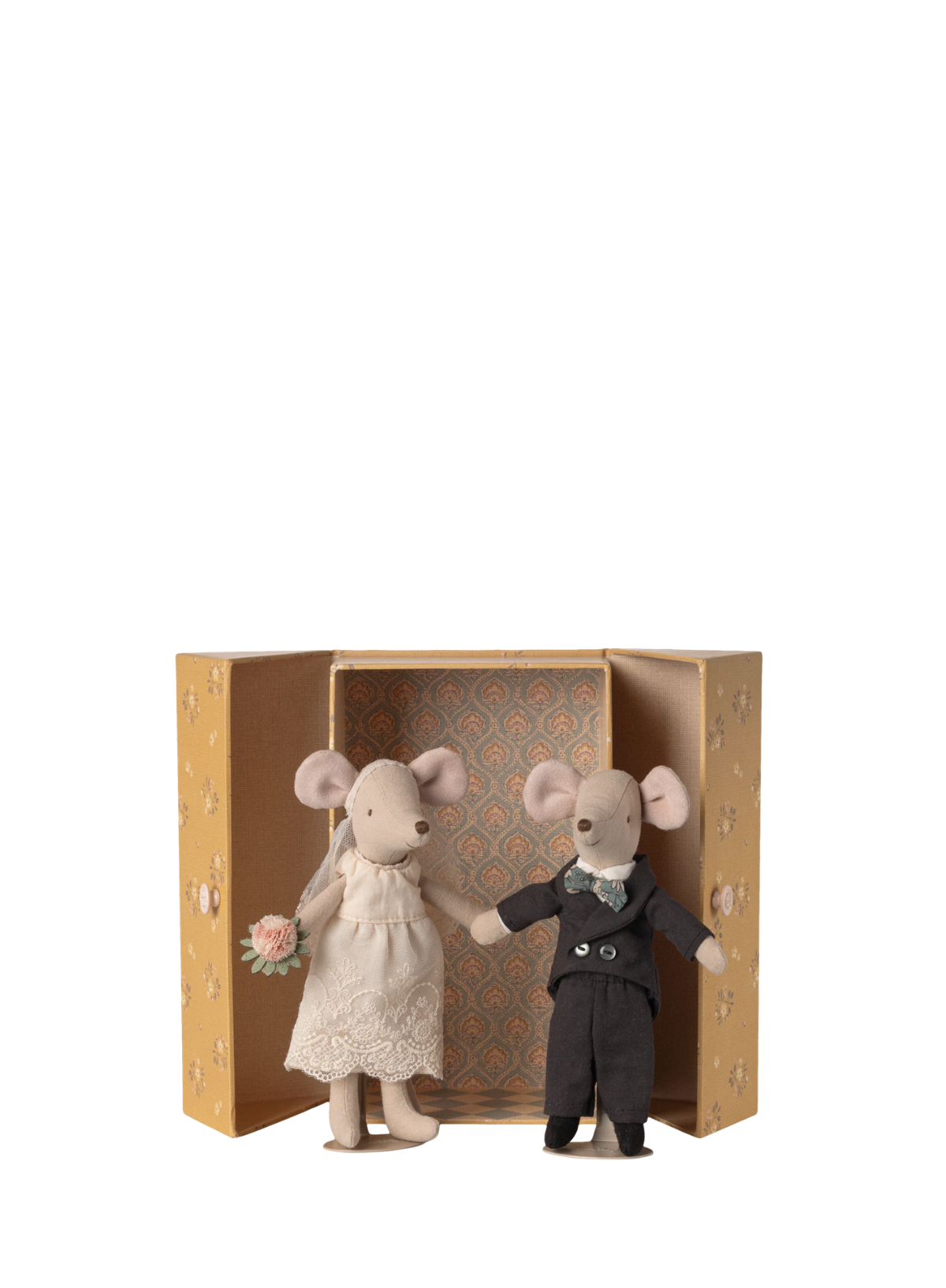 Maileg Wedding Mice Couple in Box - Mum and Dad (with stands)