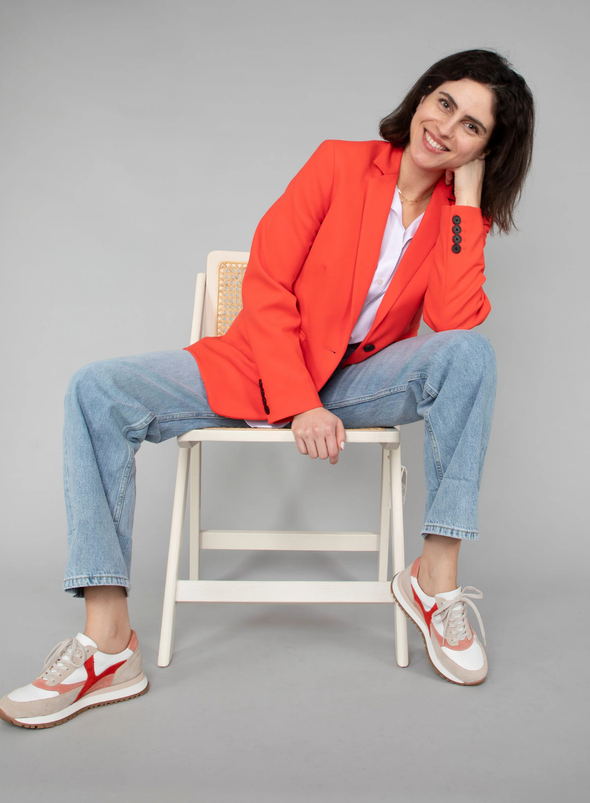 Cinda Trainers in White + Pink from Esska