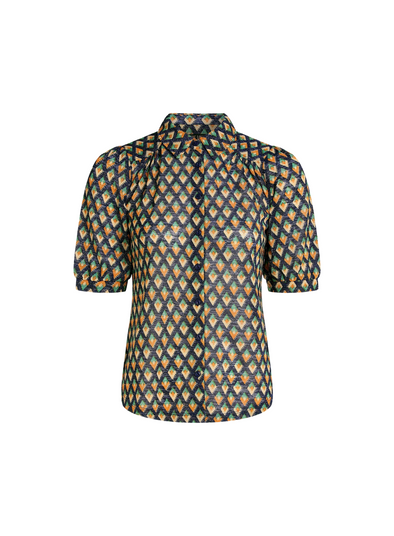 Carina Blouse Pebble in Evening Blue from King Louie