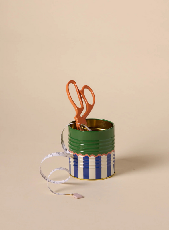 A Dopo Solid & Striped Storage Tin from Paddywax