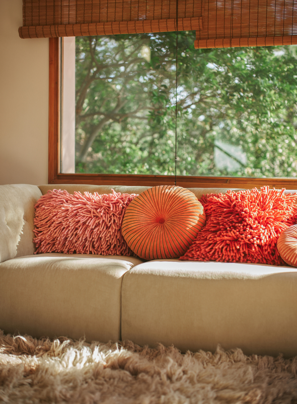 Rugged Cushion in Pink 60x40cm from HK Living