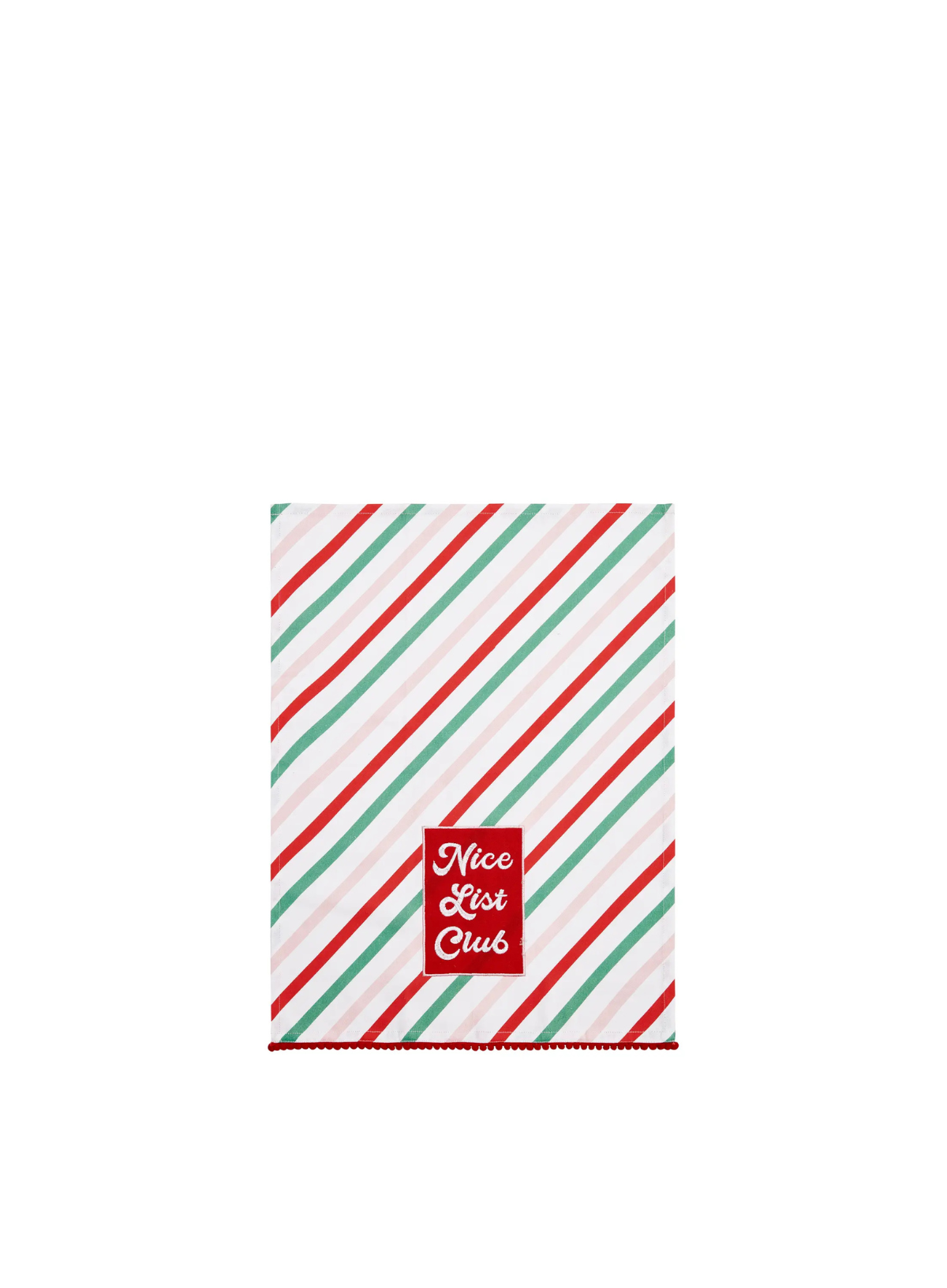 Nice List Club w/Pom Pom Kitchen Towel from Peking Handicraft