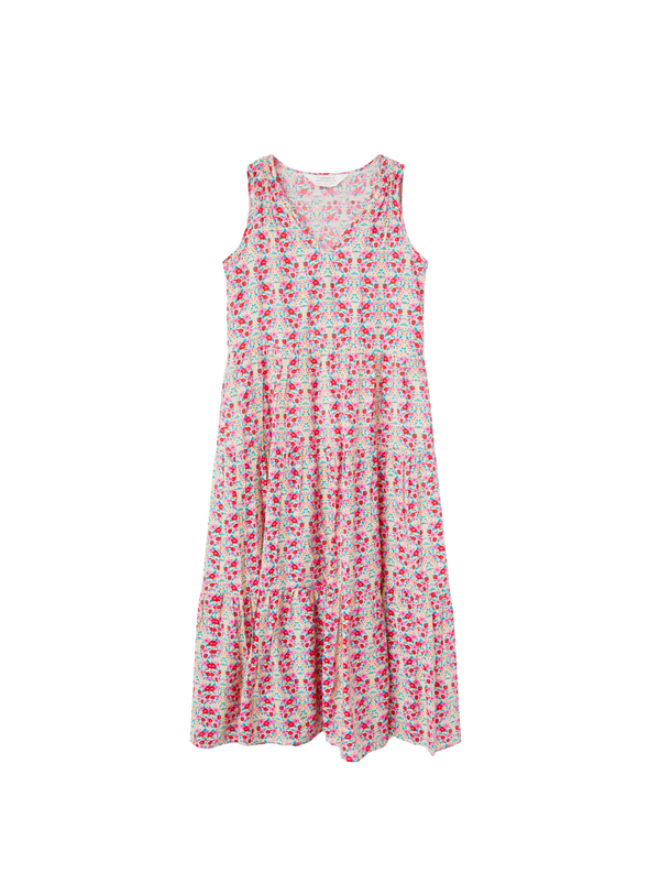 Midi Dress in Pink Flowers from Compañia Fantastica