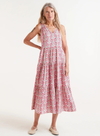 Midi Dress in Pink Flowers from Compañia Fantastica