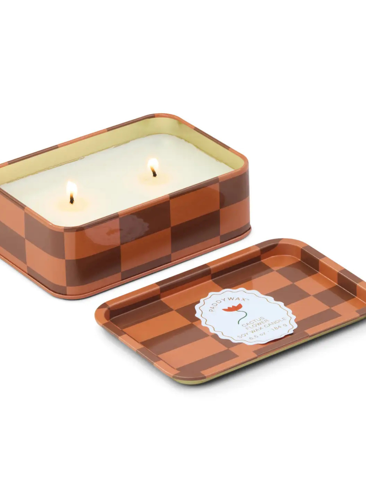 A Dopo 6.5oz Flower Printed Tin Candle - Cactus Flower from Paddywax