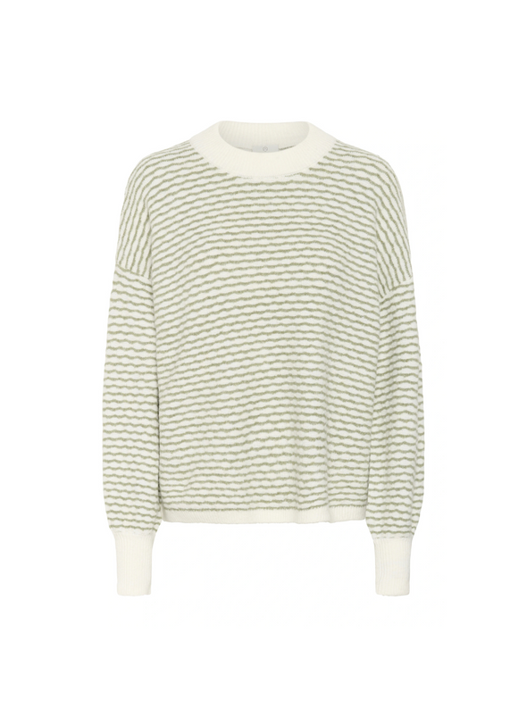 Ellery Knit Pullover in Oil Green/Turtled from Kaffe