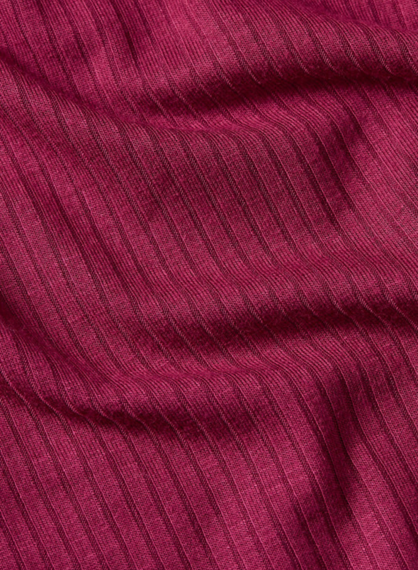 Rollneck Top Uni Rib in Beaujolais Red from King Louie