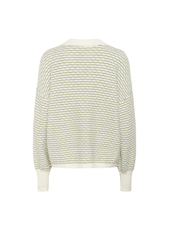 Ellery Knit Pullover in Oil Green/Turtled from Kaffe
