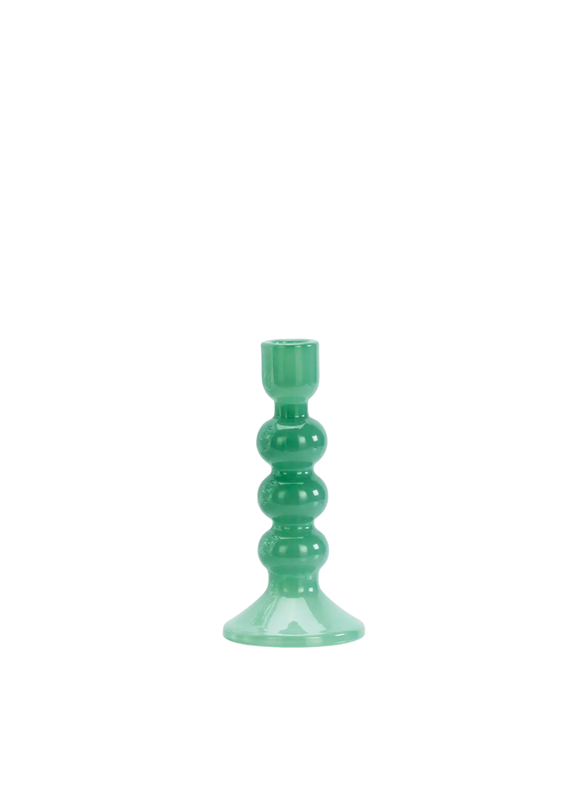 Large Green Glass Candle Holder from Madam Stoltz