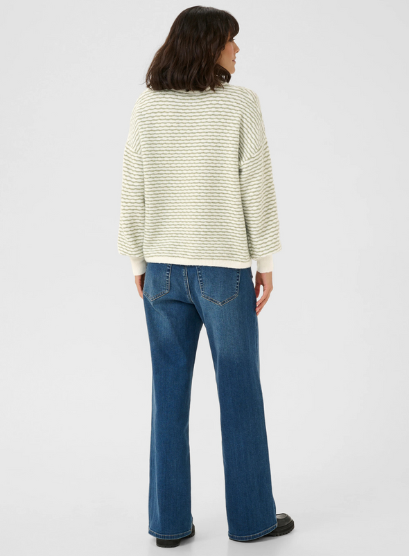 Ellery Knit Pullover in Oil Green/Turtled from Kaffe