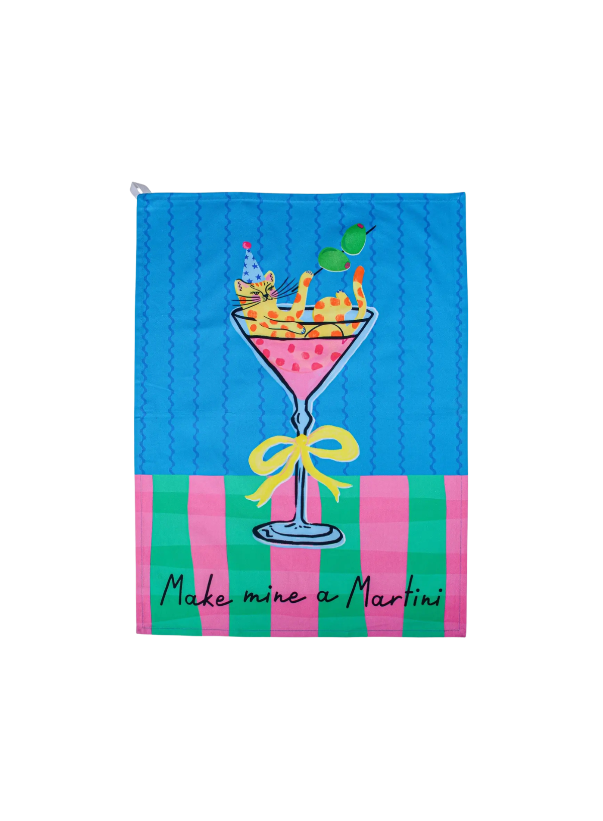 Designworks Ink Hijinx Cotton Tea Towel - Make mine a Martini