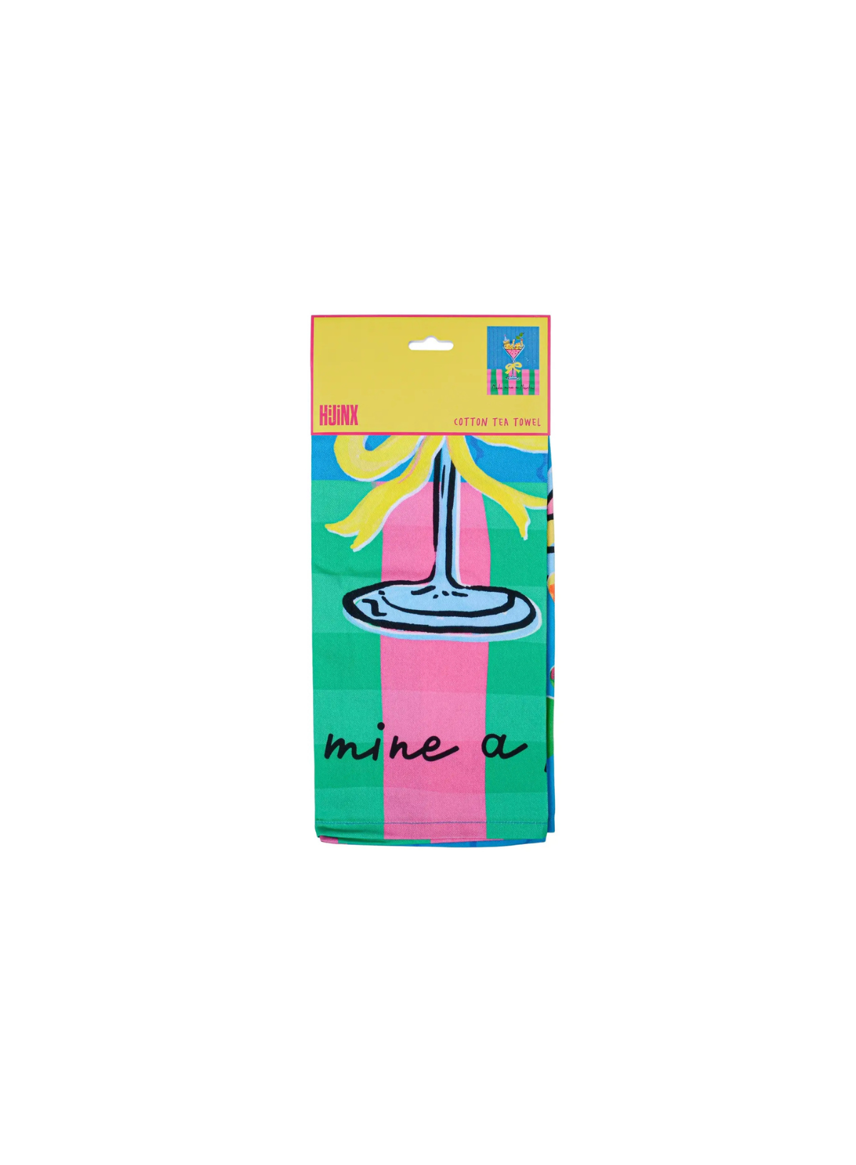 Designworks Ink Hijinx Cotton Tea Towel - Make mine a Martini