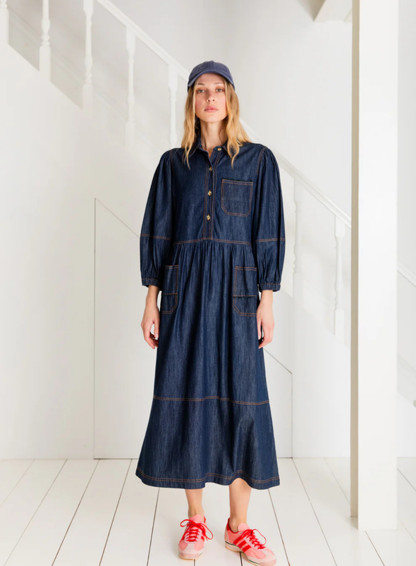 Adriane Dress in Dark Denim from Bonté