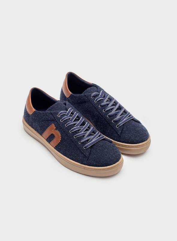 Wool Sneaker with 'n' in 134 Navy from Nice Things
