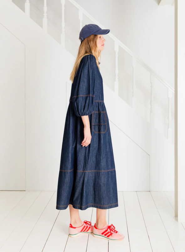 Adriane Dress in Dark Denim from Bonté