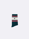 Sports Socks in Dark Brown & Beige from Faguo