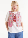 Vest in Pink Flowers from Compañia Fantastica